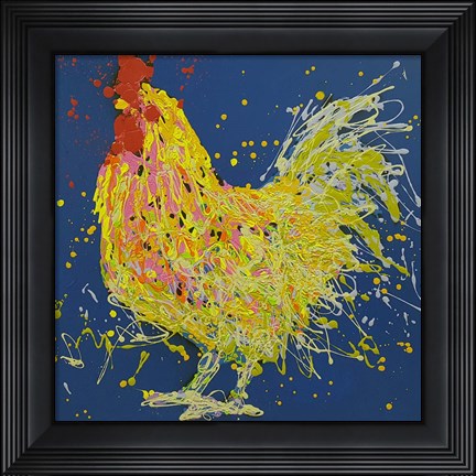 Framed Dante The Rooster Print