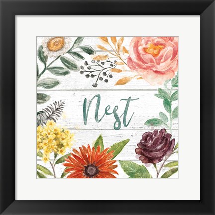 Framed Flower Fest III Print