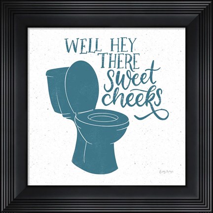Framed Turkish Tile Bathroom Puns III Print