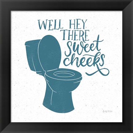 Framed Turkish Tile Bathroom Puns III Print