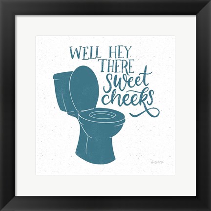 Framed Turkish Tile Bathroom Puns III Print