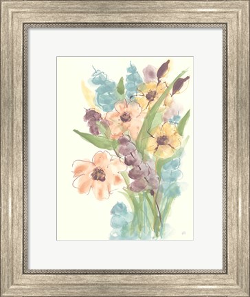 Framed Earthy Bouquet I Print