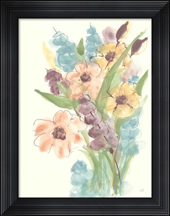 Framed Earthy Bouquet I Print