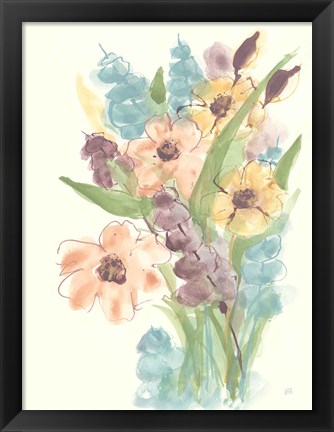 Framed Earthy Bouquet I Print