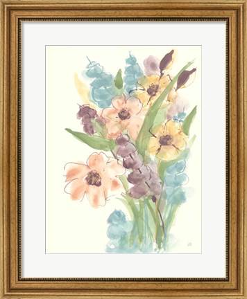 Framed Earthy Bouquet I Print