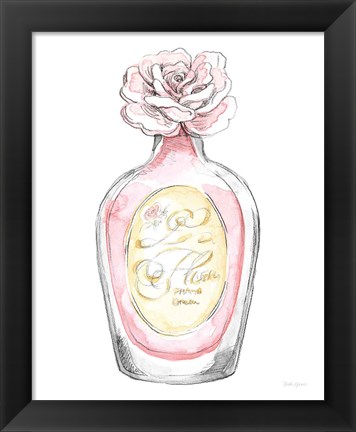 Framed Glamour Pup Perfume I Print