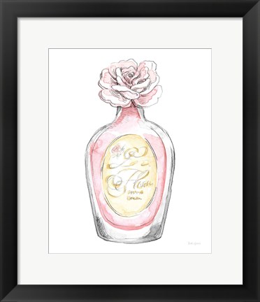 Framed Glamour Pup Perfume I Print