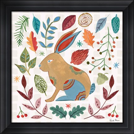 Framed Whimsical Woodland V Print