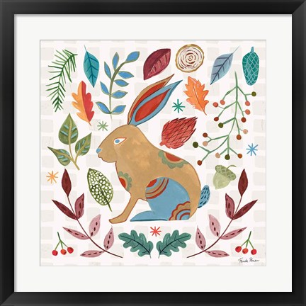 Framed Whimsical Woodland V Print