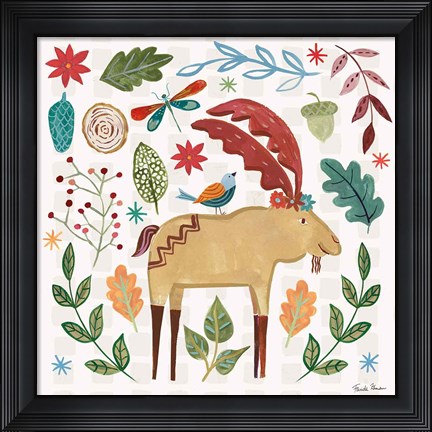 Framed Whimsical Woodland IV Print