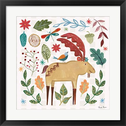 Framed Whimsical Woodland IV Print