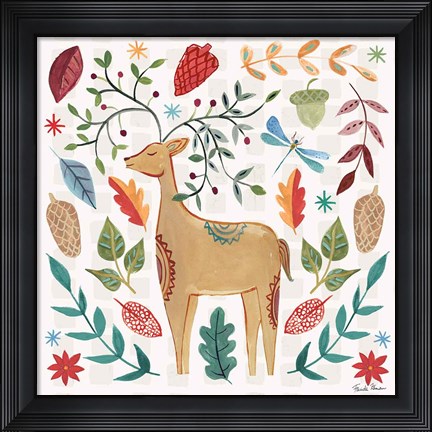 Framed Whimsical Woodland III Print