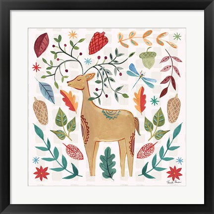 Framed Whimsical Woodland III Print