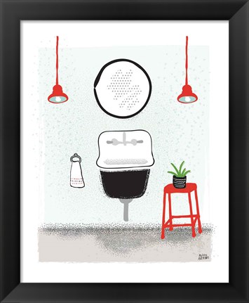 Framed Bold Bath II Print