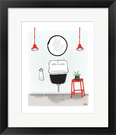 Framed Bold Bath II Print