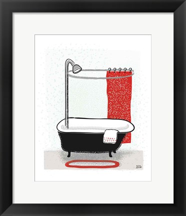 Framed Bold Bath I Print