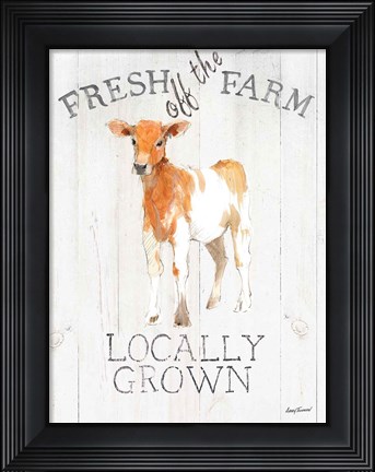 Framed Fresh off the Farm wood Print