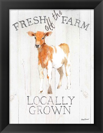 Framed Fresh off the Farm wood Print