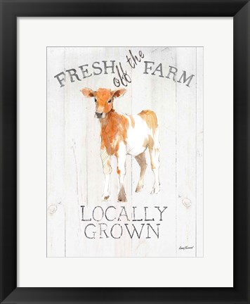 Framed Fresh off the Farm wood Print