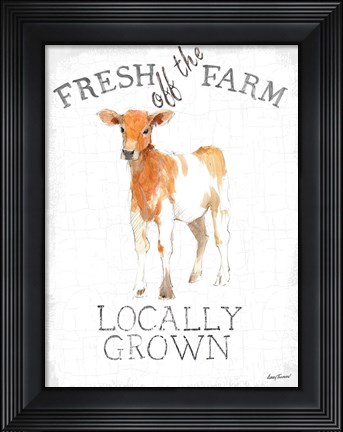 Framed Fresh off the Farm enamel Print
