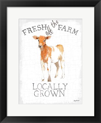 Framed Fresh off the Farm enamel Print