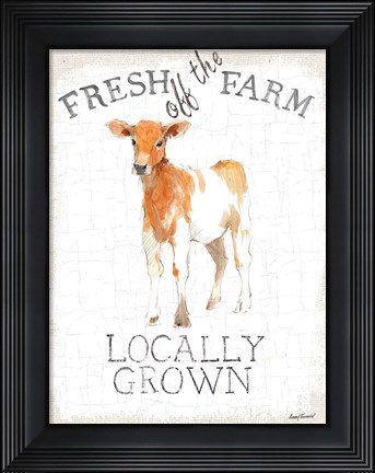 Framed Fresh off the Farm burlap Print