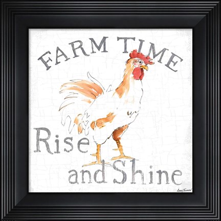 Framed Farm Time enamel Print