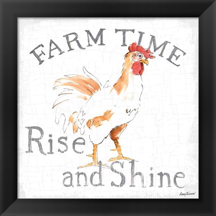 Framed Farm Time enamel Print