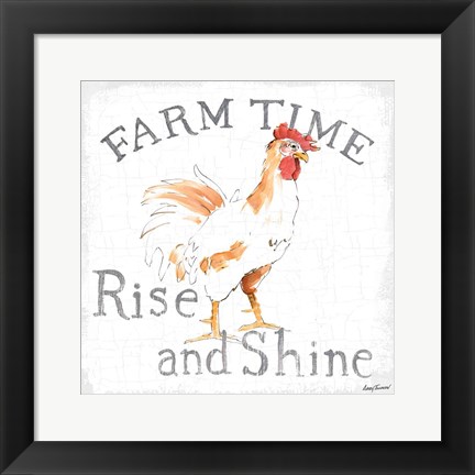 Framed Farm Time enamel Print