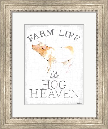 Framed Farm Life enamel Print
