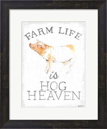 Framed Farm Life enamel Print