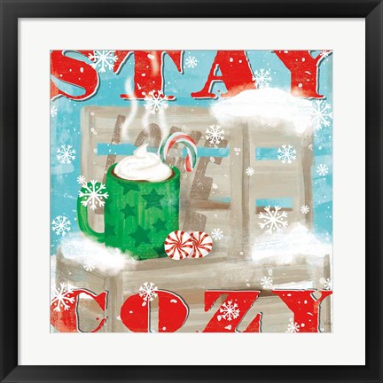 Framed Snowy Fun VI Print