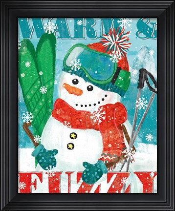 Framed Snowy Fun III Print