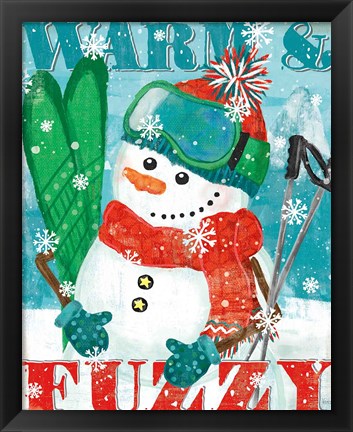 Framed Snowy Fun III Print