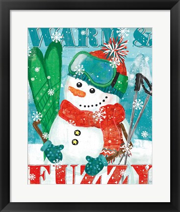 Framed Snowy Fun III Print