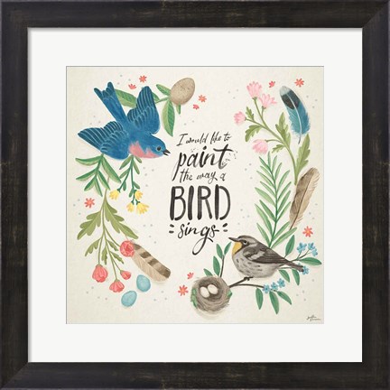 Framed Bird Study V Print