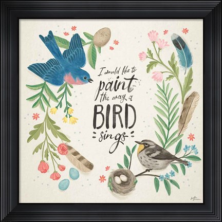 Framed Bird Study V Print