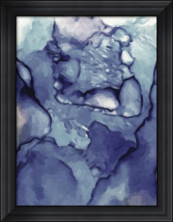 Framed Blue Watercolor Print