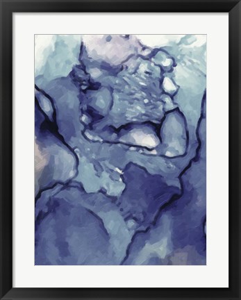 Framed Blue Watercolor Print