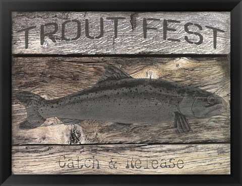 Framed Trout Fest Print