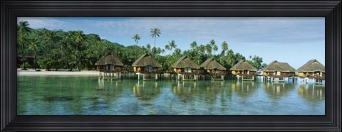 Framed Lagoon Resort, Island, Water, Beach, Bora Bora, French Polynesia, Print