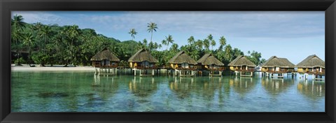 Framed Lagoon Resort, Island, Water, Beach, Bora Bora, French Polynesia, Print