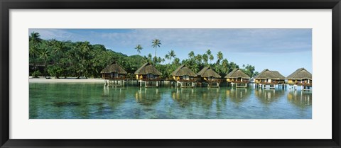 Framed Lagoon Resort, Island, Water, Beach, Bora Bora, French Polynesia, Print