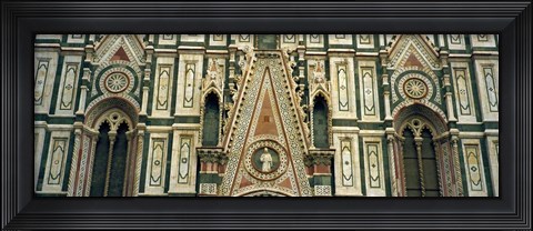Framed Low Angle View Of Details Of A Cathedral, Duomo Santa Maria Del Fiore, Florence, Italy Print