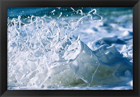 Framed Foam Splashes In The Sea Print