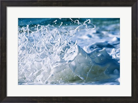 Framed Foam Splashes In The Sea Print