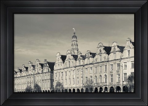 Framed Grand Place Buildings And Town Hall Tower, Arras, France Print