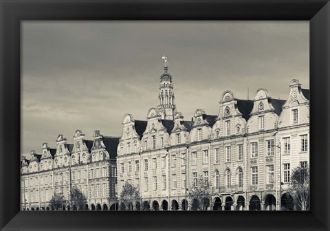 Framed Grand Place Buildings And Town Hall Tower, Arras, France Print