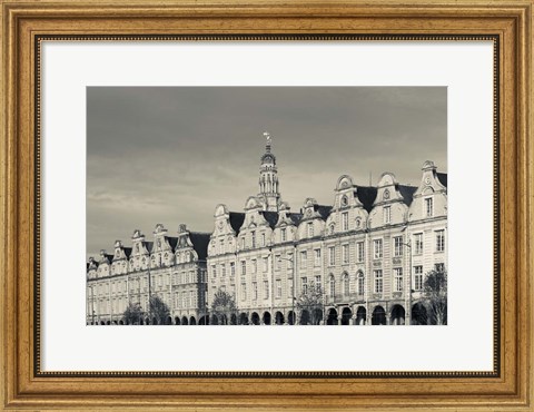 Framed Grand Place Buildings And Town Hall Tower, Arras, France Print