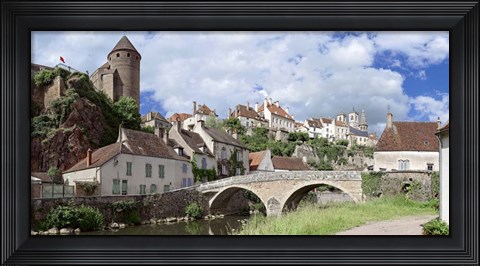 Framed Bridge Over A River, Pinard Bridge, France Print